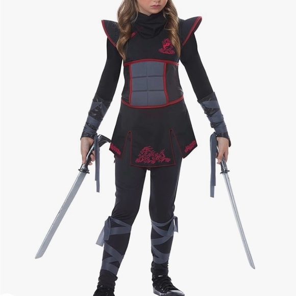 California Costumes Girls Ninja Hooded Halloween Costume Size Small - Picture 2 of 7